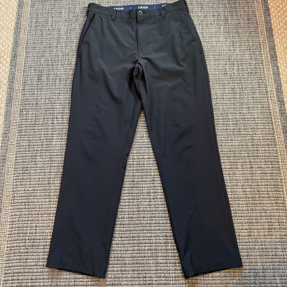 Izod Golf Black Pants Straight Leg